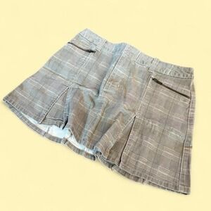 Vintage Y2K Baby Doll Glam Grunge Style Mossimo Plaid Low Rise Utility Skirt 11